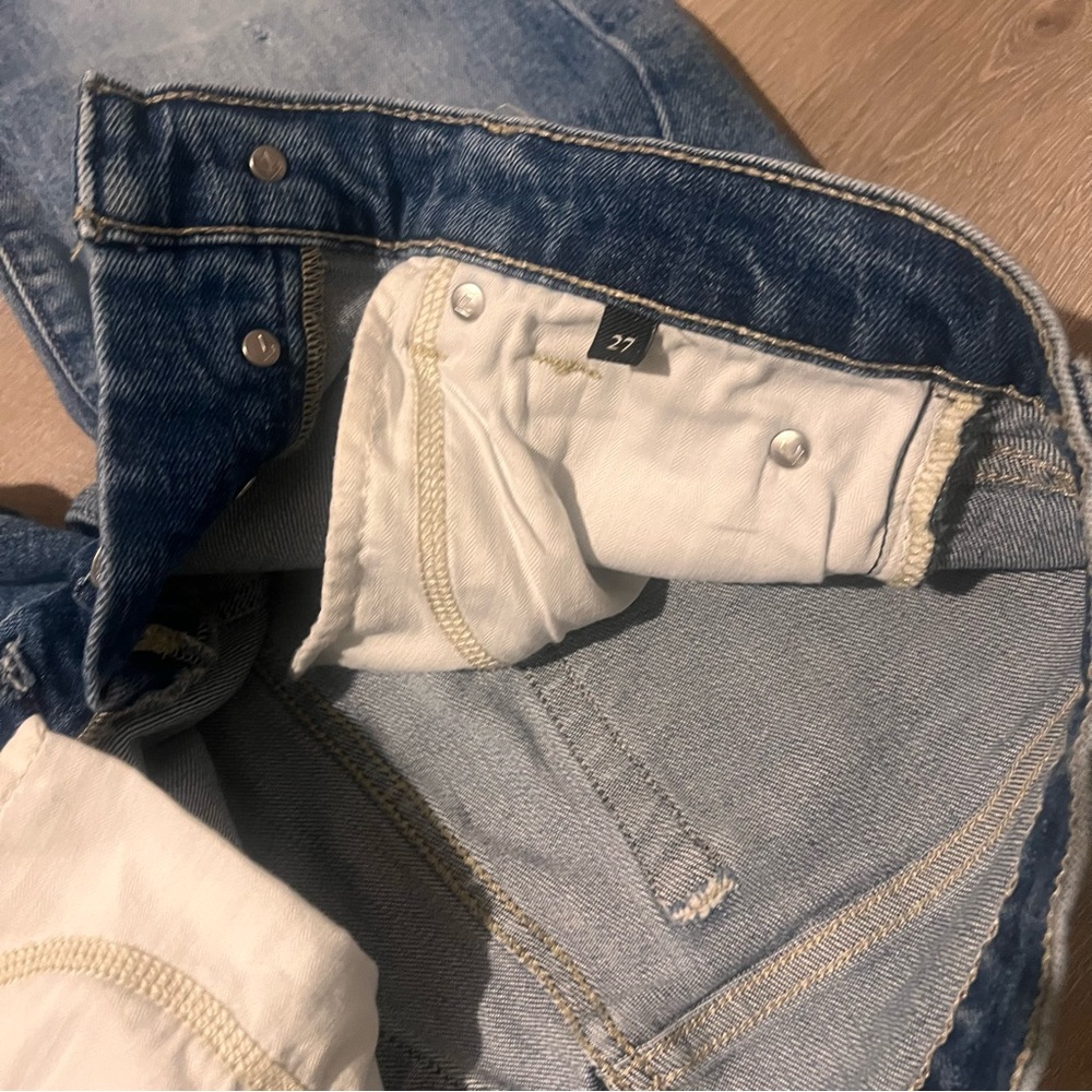7 For All Mankind Blue Classic Denim Jeans - Picture 3 of 6